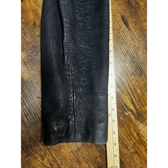 Sardar London Leather Jacket Womens Small Black Double Breasted Military England - Picture 11 of 16